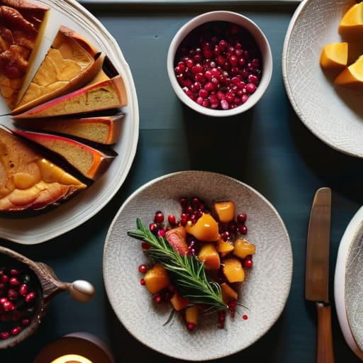 Hosting a seasonal feast with delicious food.