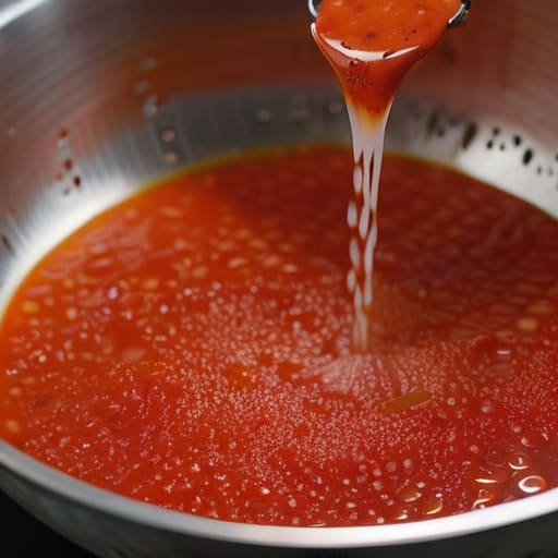 Techniques for straining liquids and sauces.