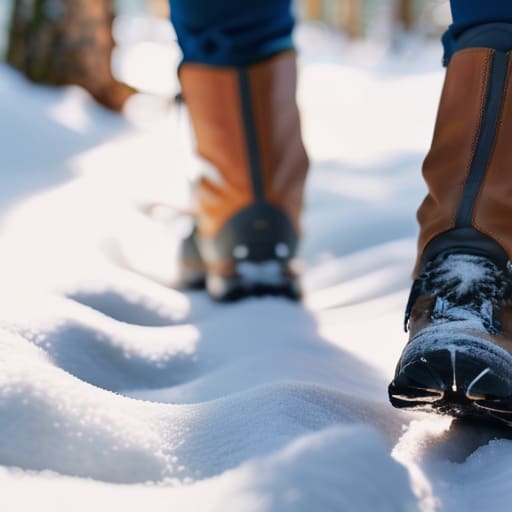 Person walking in winter for exercise.