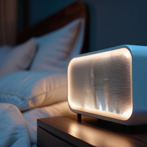 Using white noise machines for better sleep.